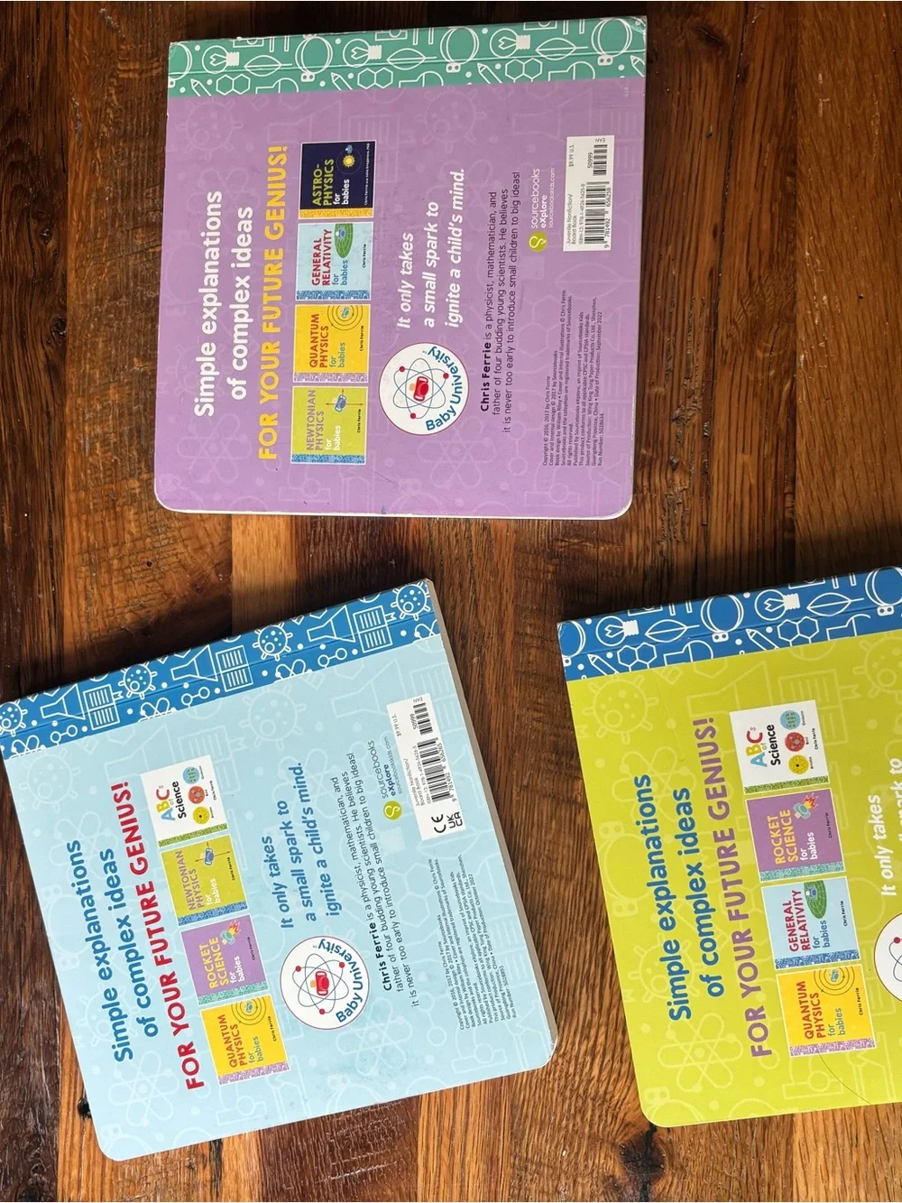 Baby Science Board Book Set - Green, Purple, Light Blue